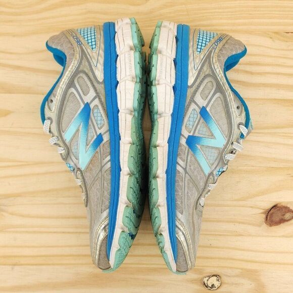 New Balance 860v5 Women's Running Shoes Sz 8 Gray Blue Sneakers Athletic Trainer - Picture 6 of 10